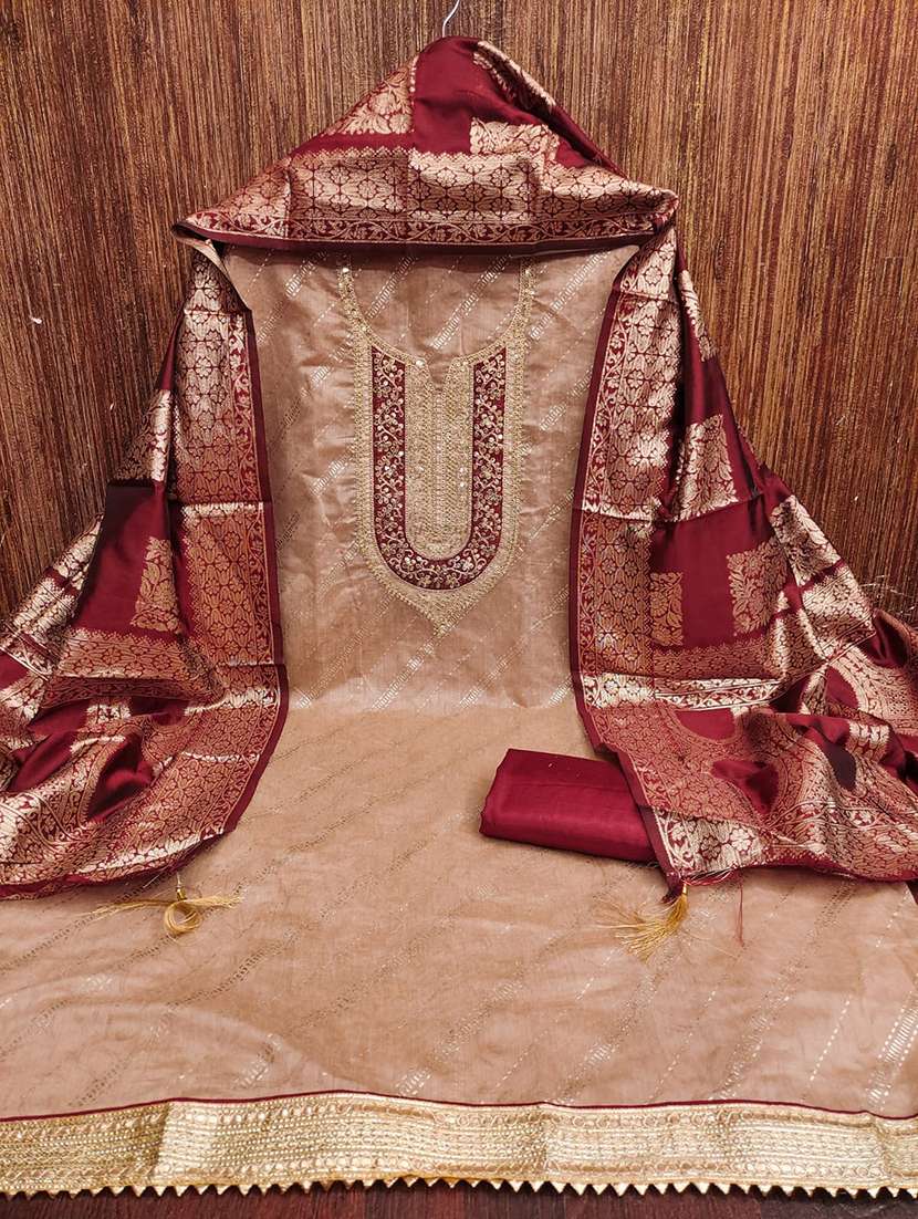 women embroidered 3-piece unstitched dress material - 21701215 -  Standard Image - 1