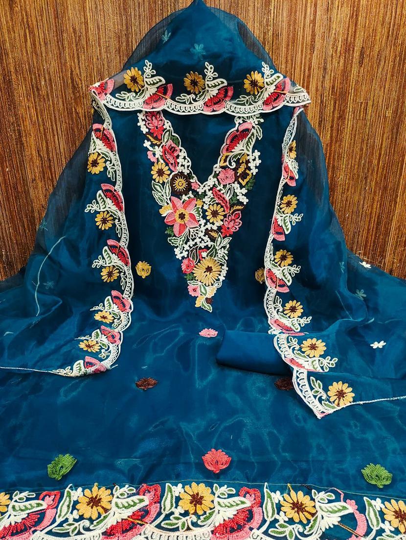 women embroidered 3-piece unstitched dress material - 21701219 -  Standard Image - 1