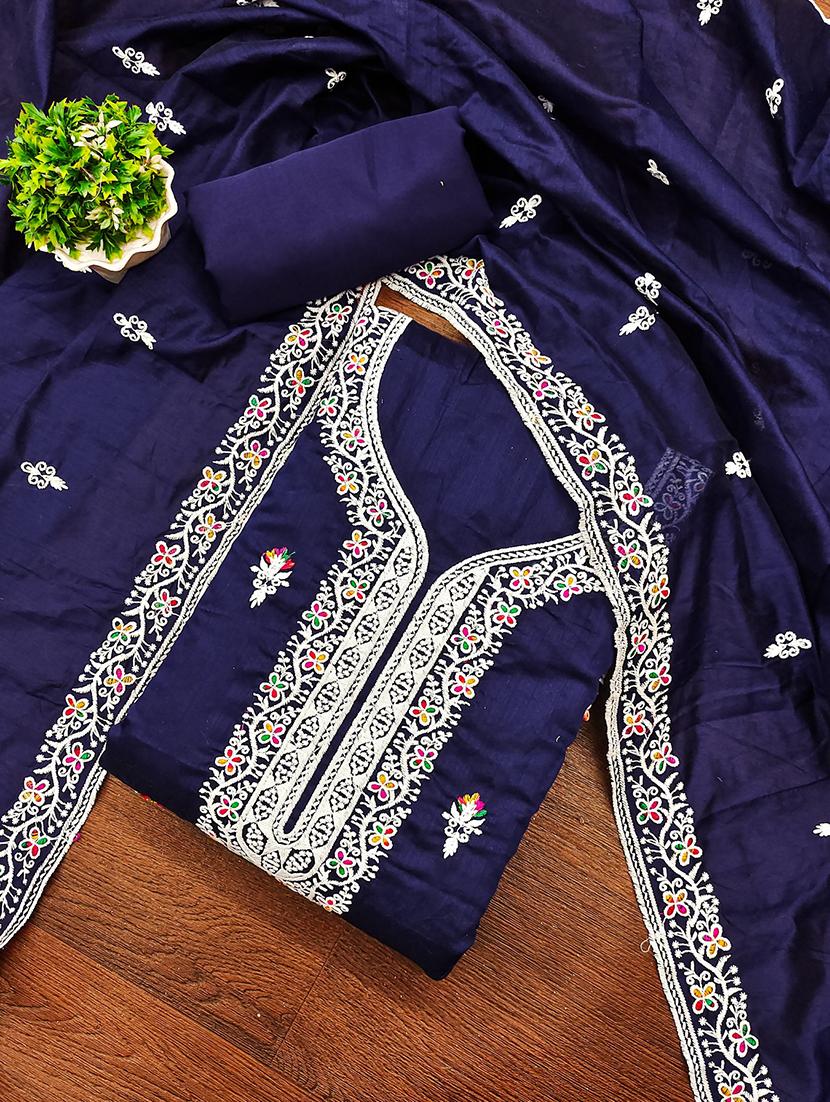 women embroidered 3-piece unstitched dress material - 21701260 -  Standard Image - 1