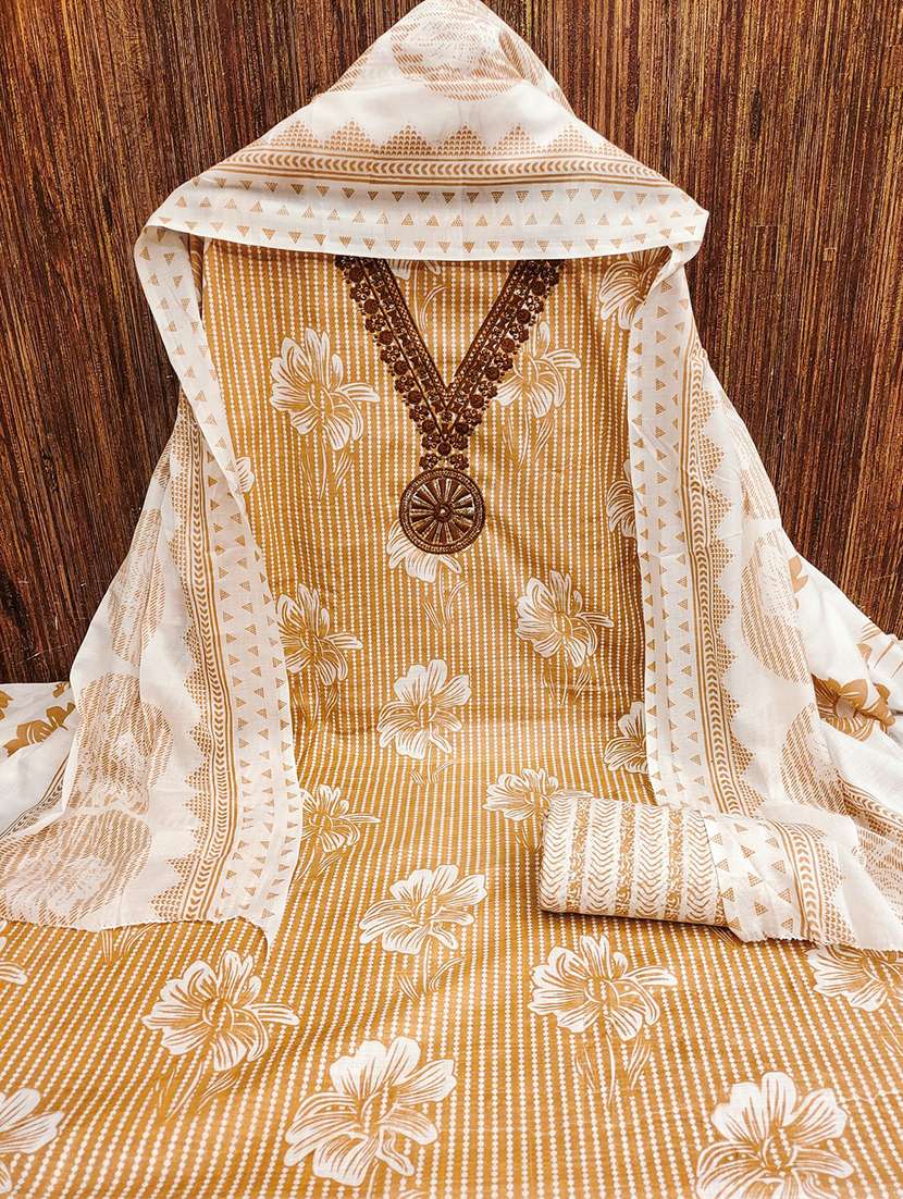 women floral printed 3-piece unstitched dress material - 21701296 -  Standard Image - 1
