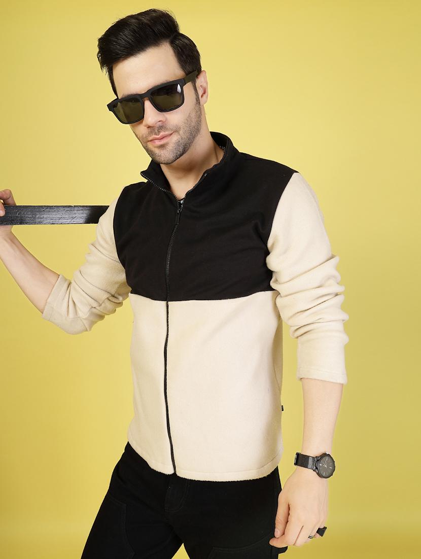 men long sleeves color block casual jacket - 21703428 -  Standard Image - 1