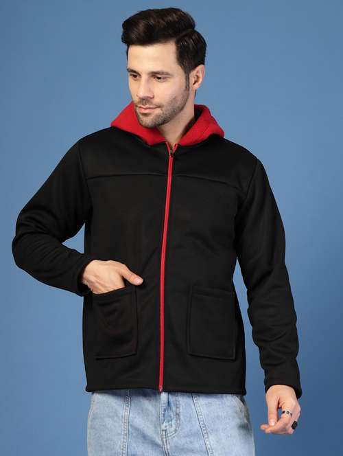 black fleece casual jacket - 21703429 -  Standard Image - 0