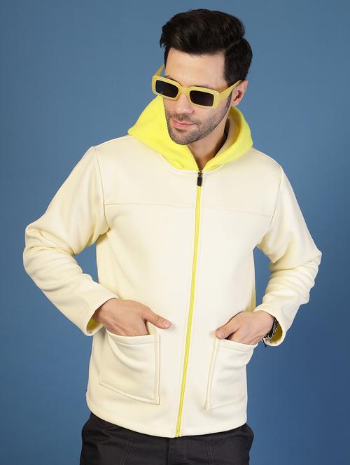 off white fleece casual jacket - 21703430 - Standard Image - 0