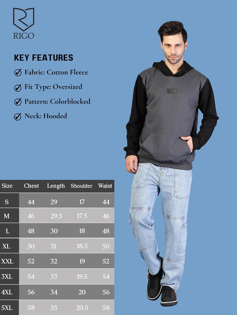 grey fleece color block sweatshirt - 21703440 - Standard Image - 4