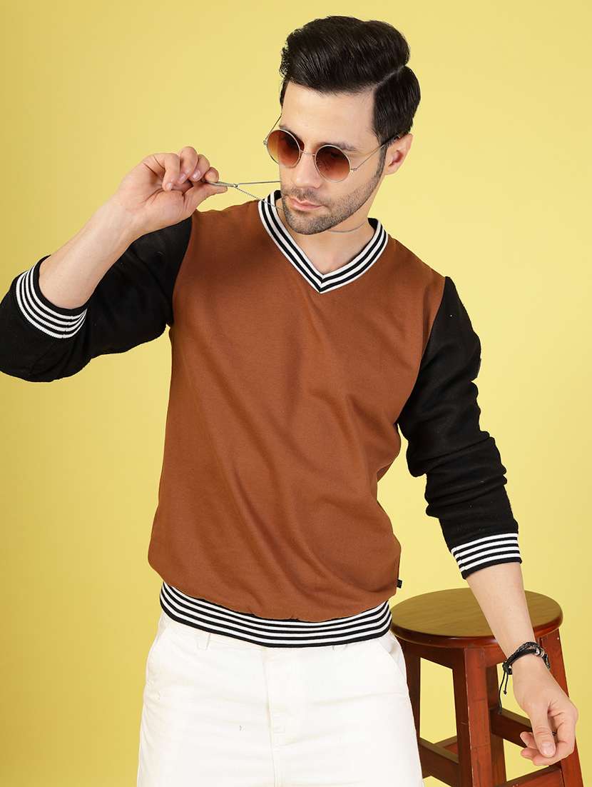 women long sleeves color block sweatshirt - 21703442 - Zoom Image - 0