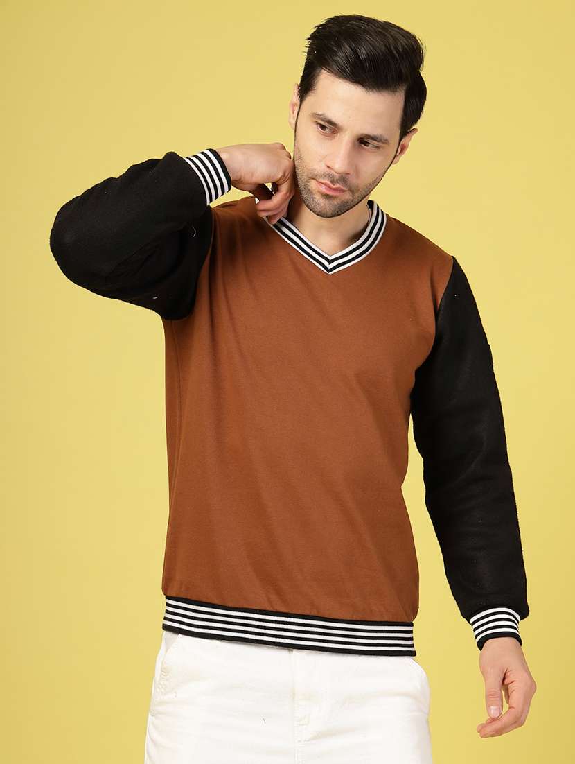 women long sleeves color block sweatshirt - 21703442 -  Standard Image - 1