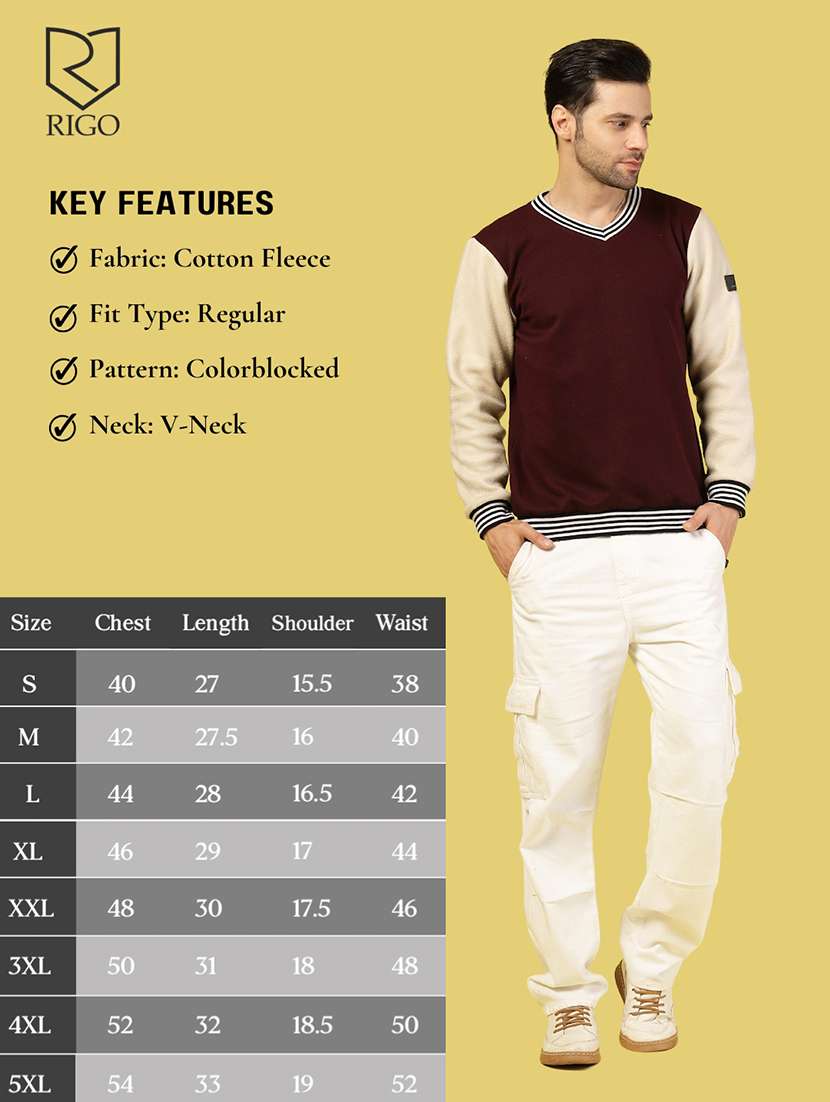 men long sleeves color block sweatshirt - 21703443 - Standard Image - 4