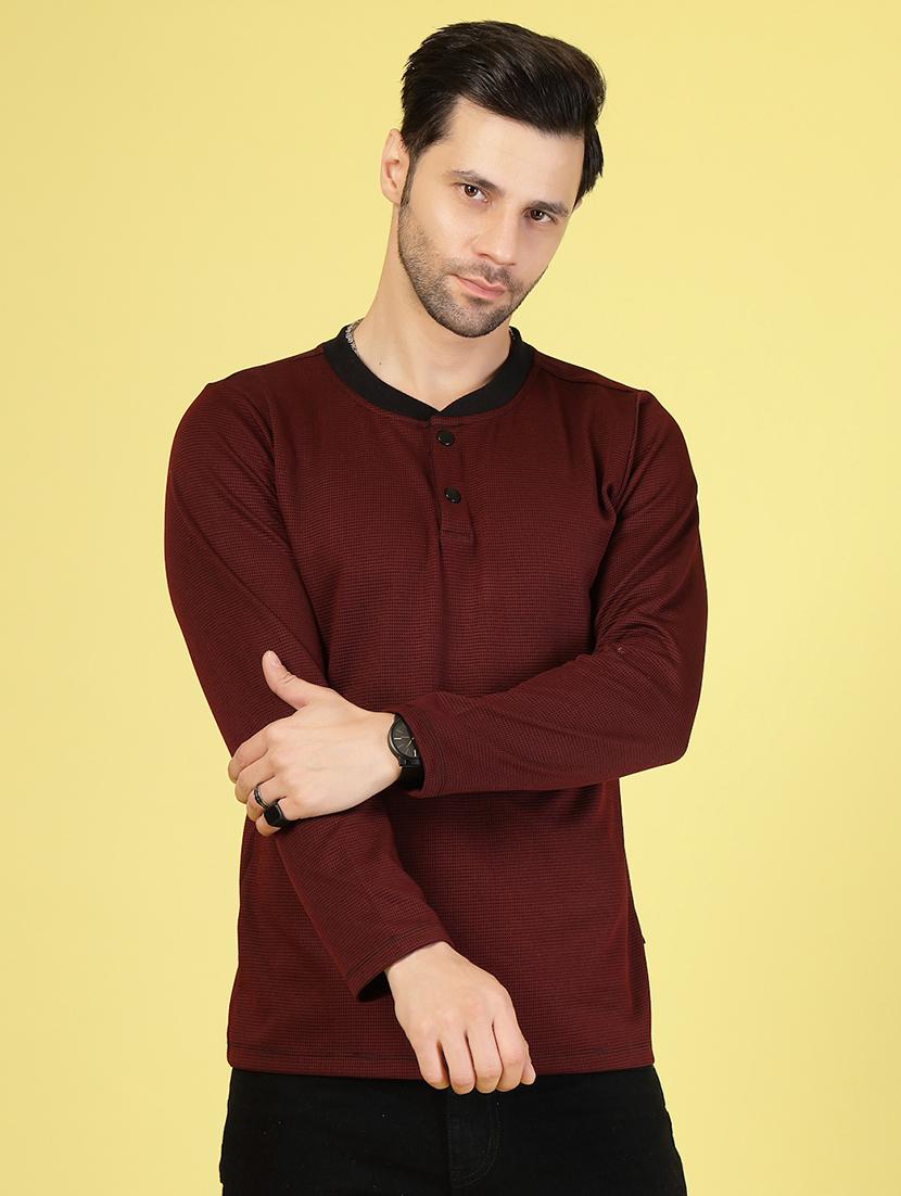 men long sleeves plain t-shirt - 21703444 - Standard Image - 1