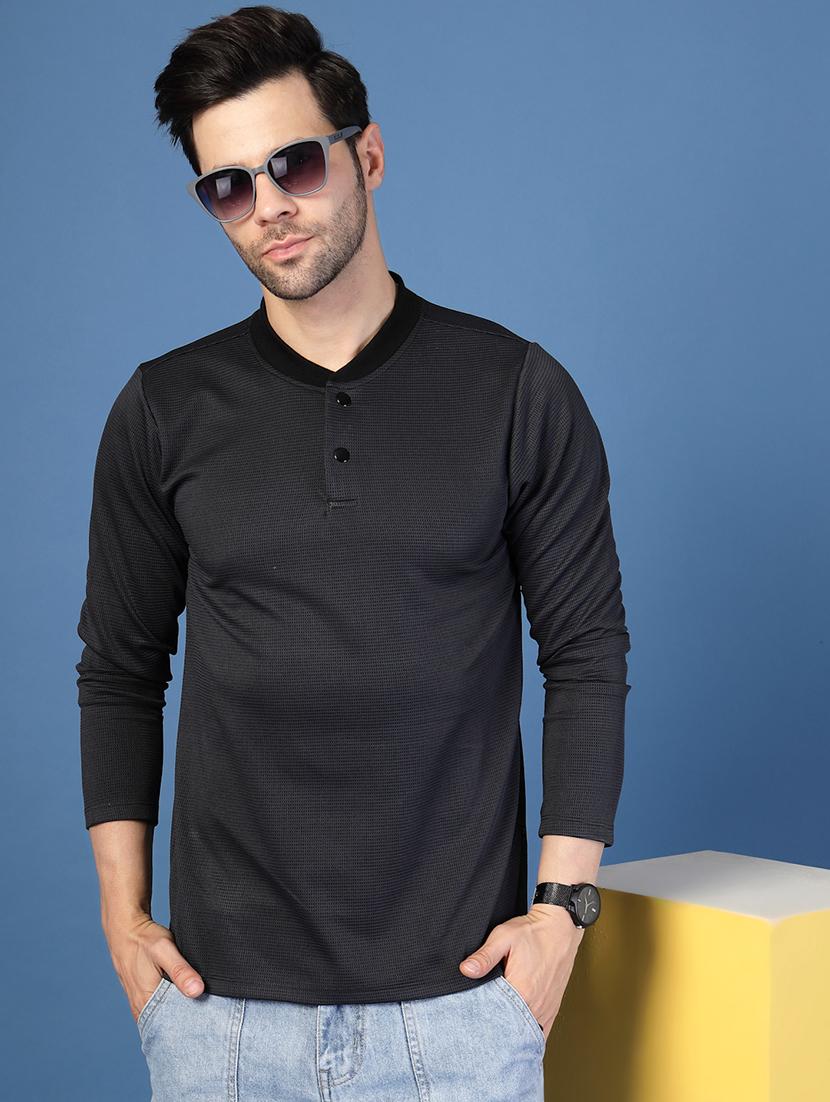 men long sleeves plain t-shirt