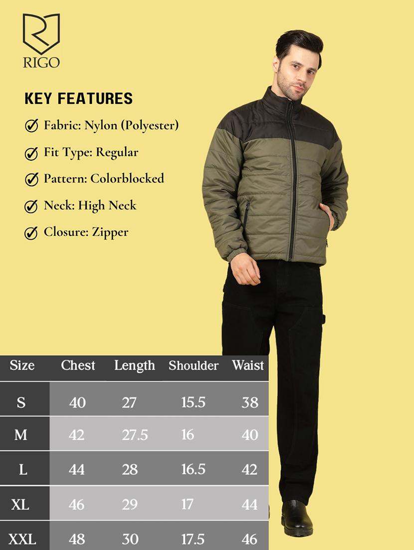 men color block long sleeve puffer jacket - 21703447 - Standard Image - 4