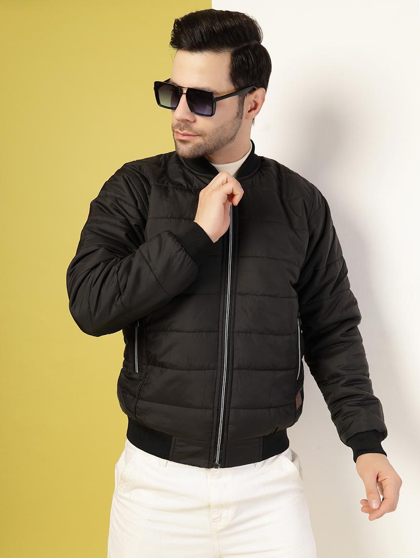 men solid long sleeve puffer jacket - 21703448 - Standard Image - 1