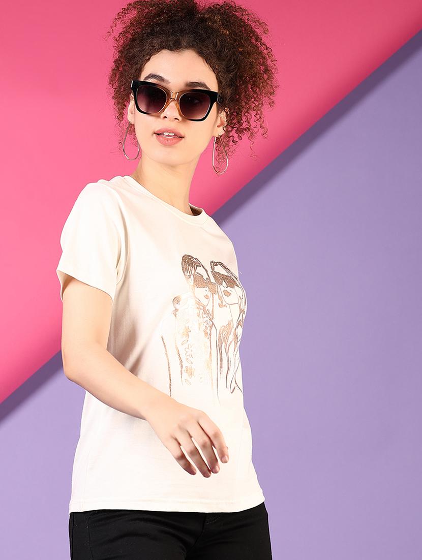 women printed short sleeve t-shirt - 21703570 - Standard Image - 1