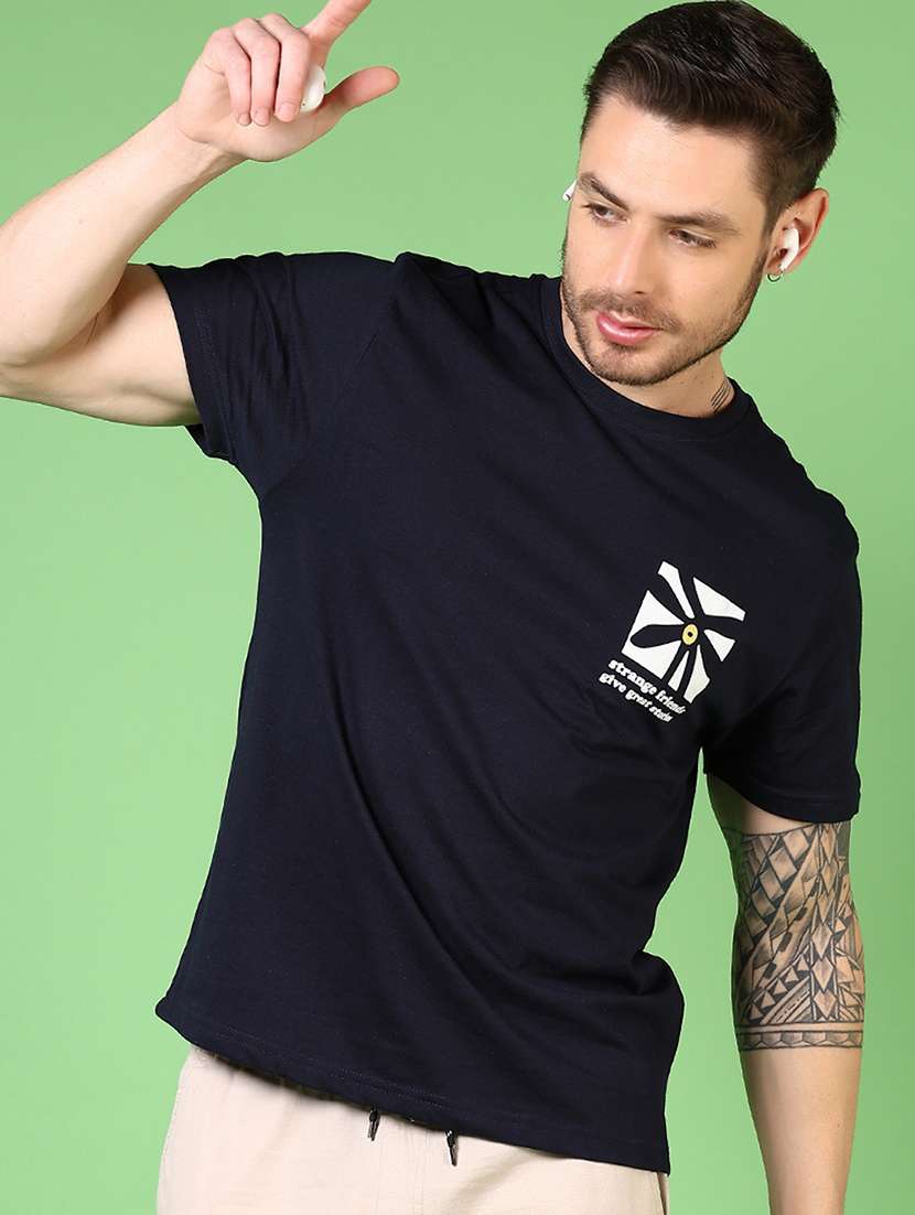 men short sleeves front & back print t-shirt - 21703581 -  Standard Image - 1