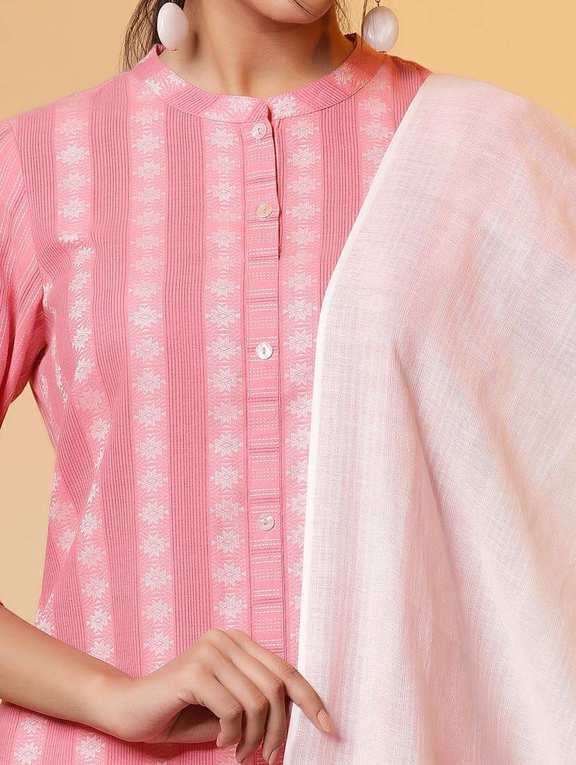 pink cotton kurta pant  set - 21703681 -  Standard Image - 1