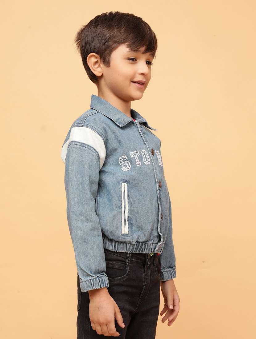 boys solid long sleeve regular jacket - 21703723 -  Standard Image - 1