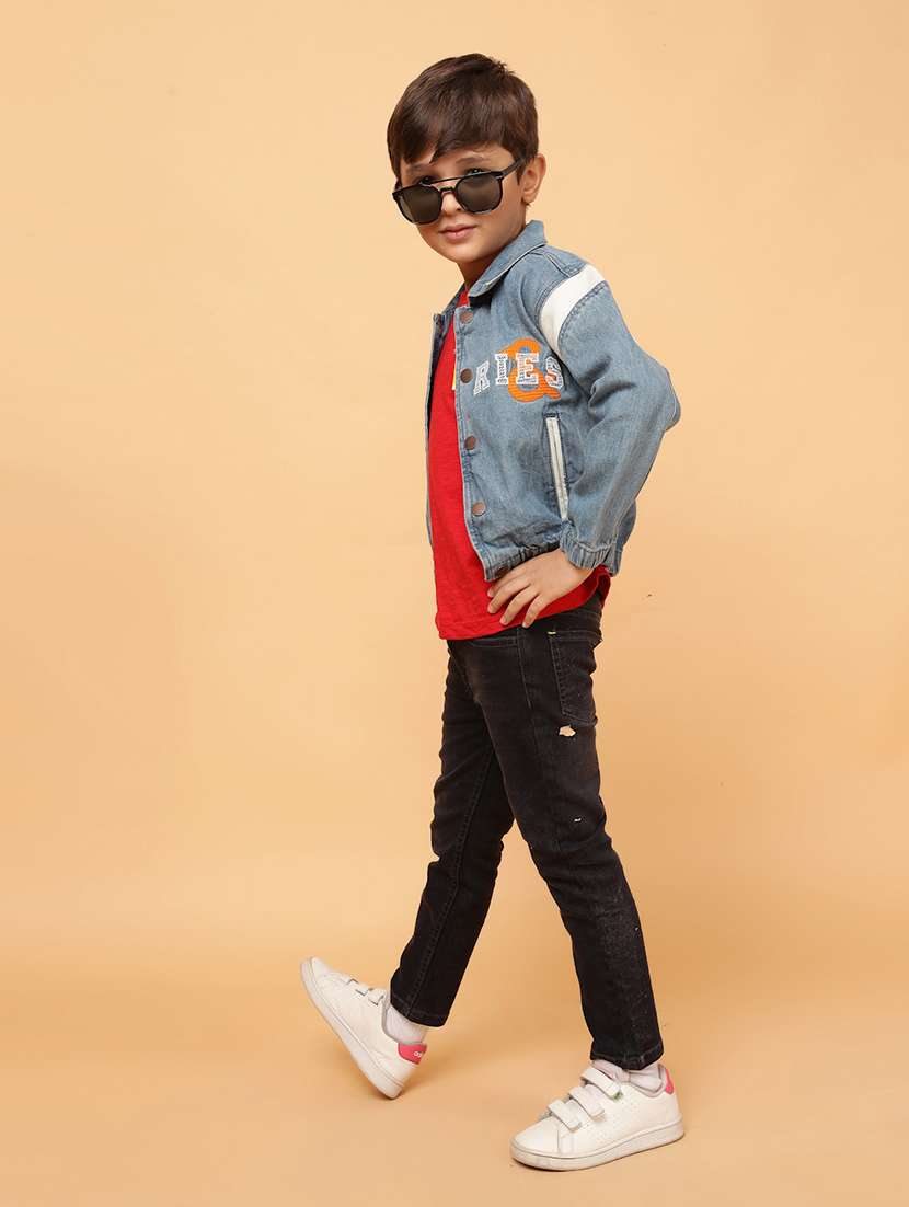 boys solid long sleeve regular jacket - 21703723 -  Standard Image - 4