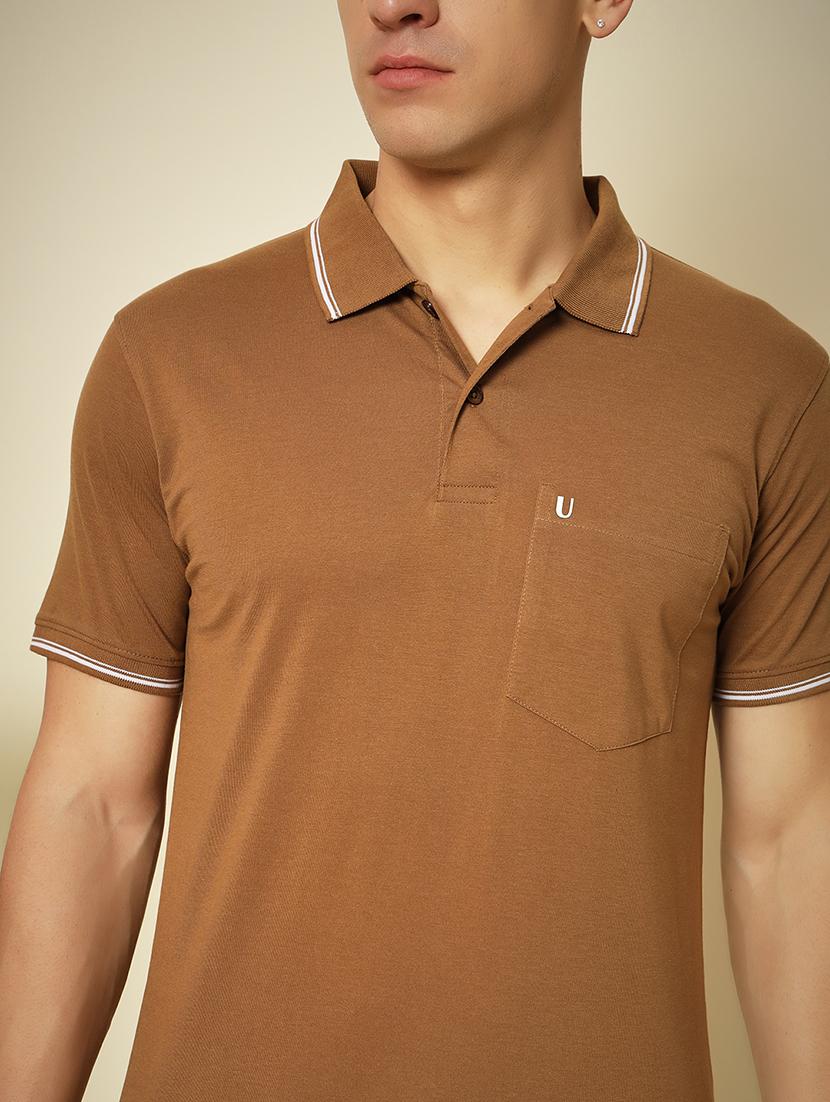men solid short sleeve polo t-shirt - 21703744 - Standard Image - 4