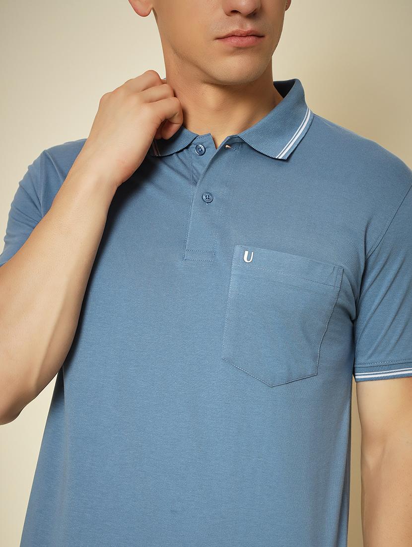 men solid short sleeve polo t-shirt - 21703746 - Standard Image - 4
