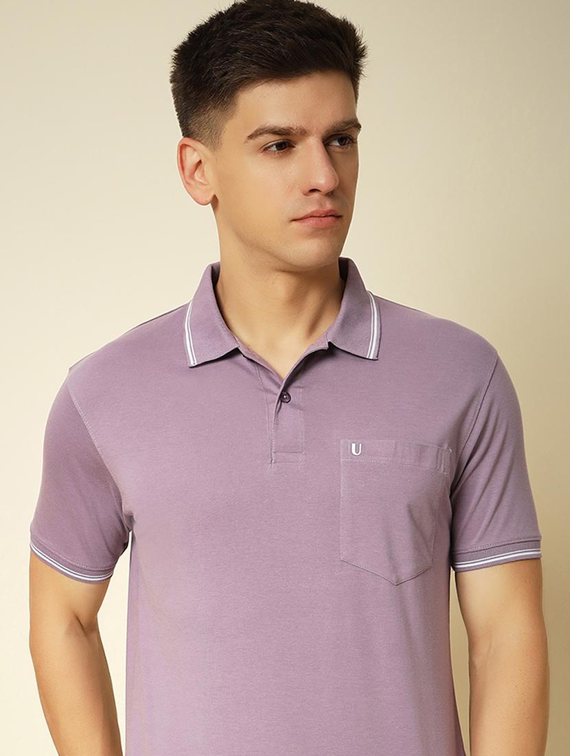 men solid short sleeve polo t-shirt - 21703747 -  Standard Image - 1
