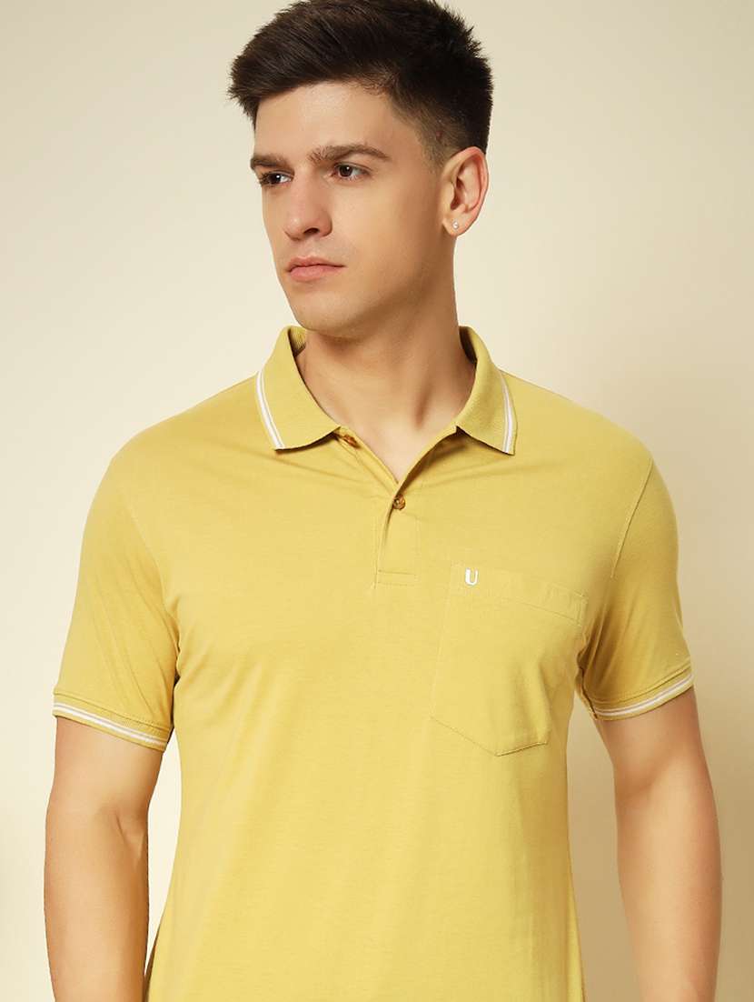 men solid short sleeve polo t-shirt - 21703748 -  Standard Image - 1