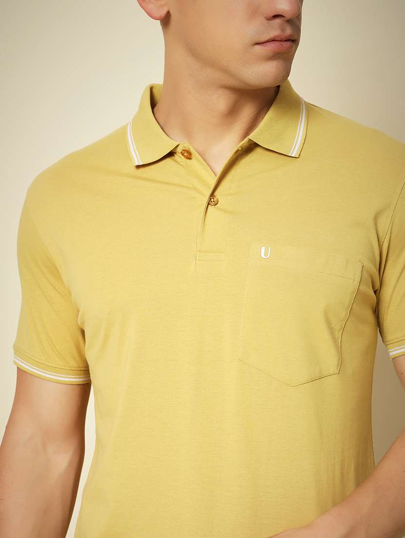 men solid short sleeve polo t-shirt - 21703748 -  Standard Image - 4