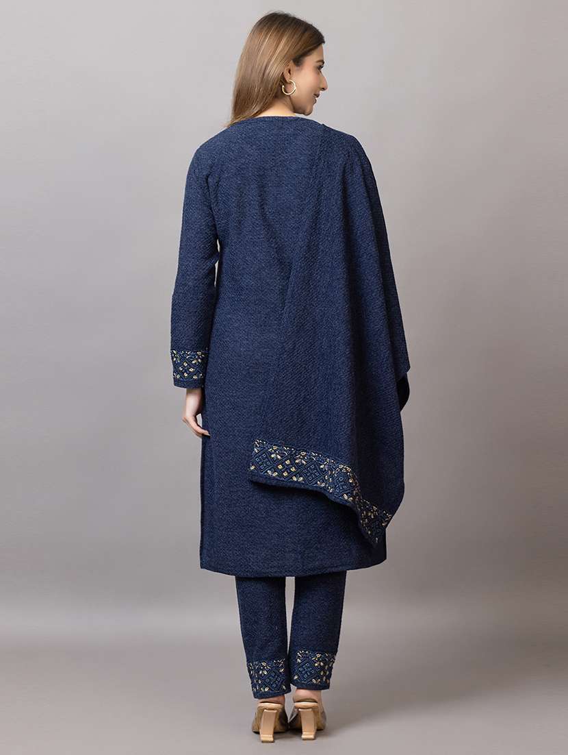 women embroidered v neck suit set - 21703807 -  Standard Image - 4