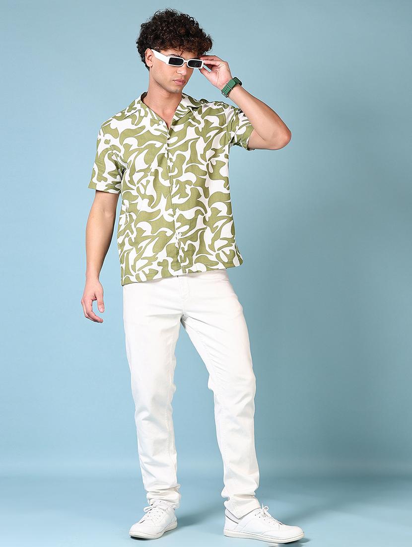 men short sleeves printed casual shirt - 21703826 - Standard Image - 4