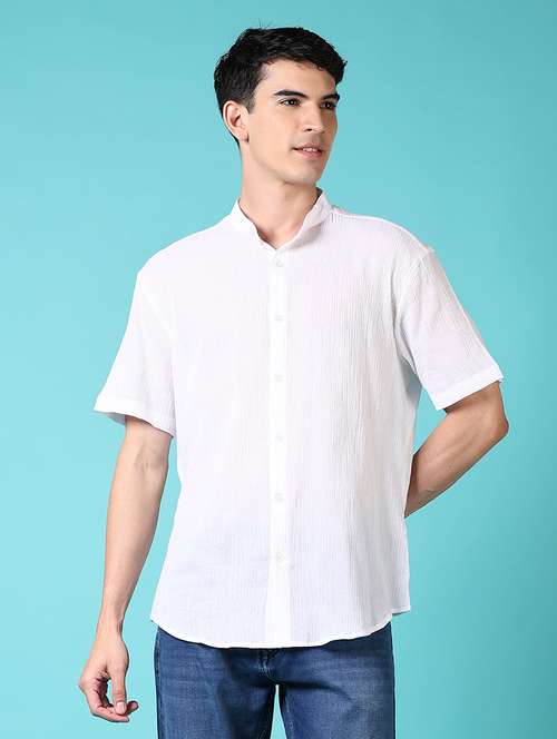 men short sleeves solid casual shirt - 21703830 -  Standard Image - 0
