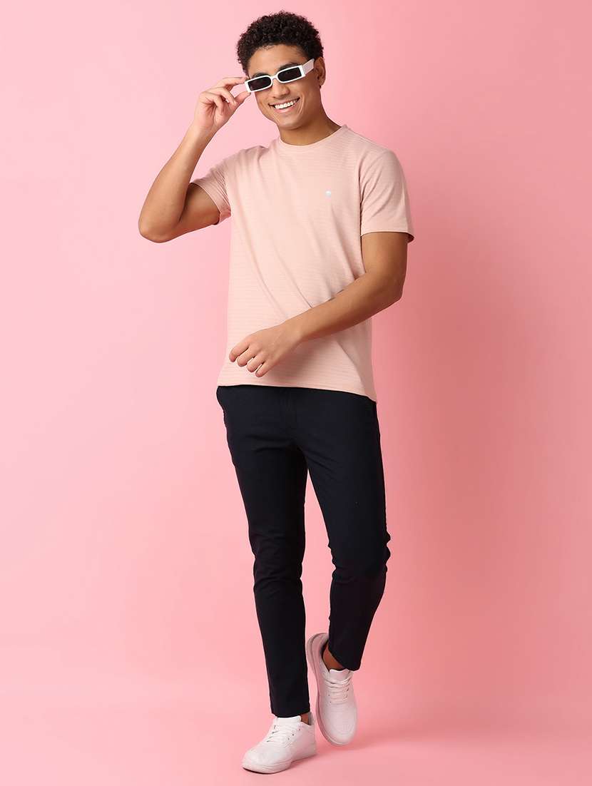 men mid rise solid flat front casual trouser - 21703831 -  Standard Image - 4