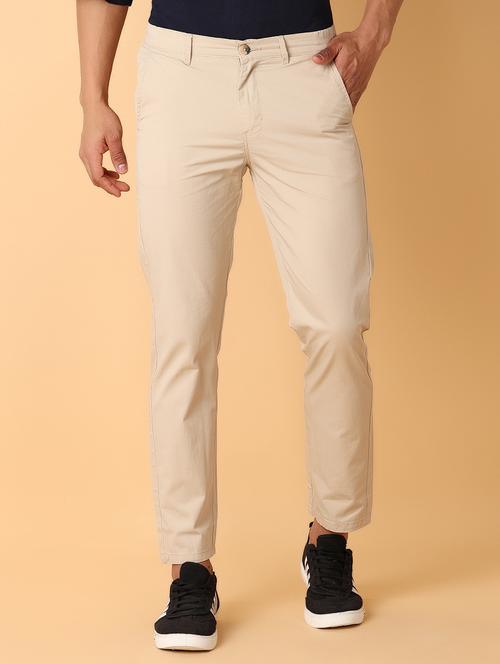 men mid rise solid chinos - 21703833 -  Standard Image - 0