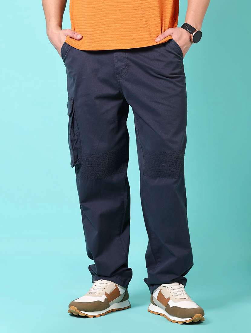 men mid rise solid cargo