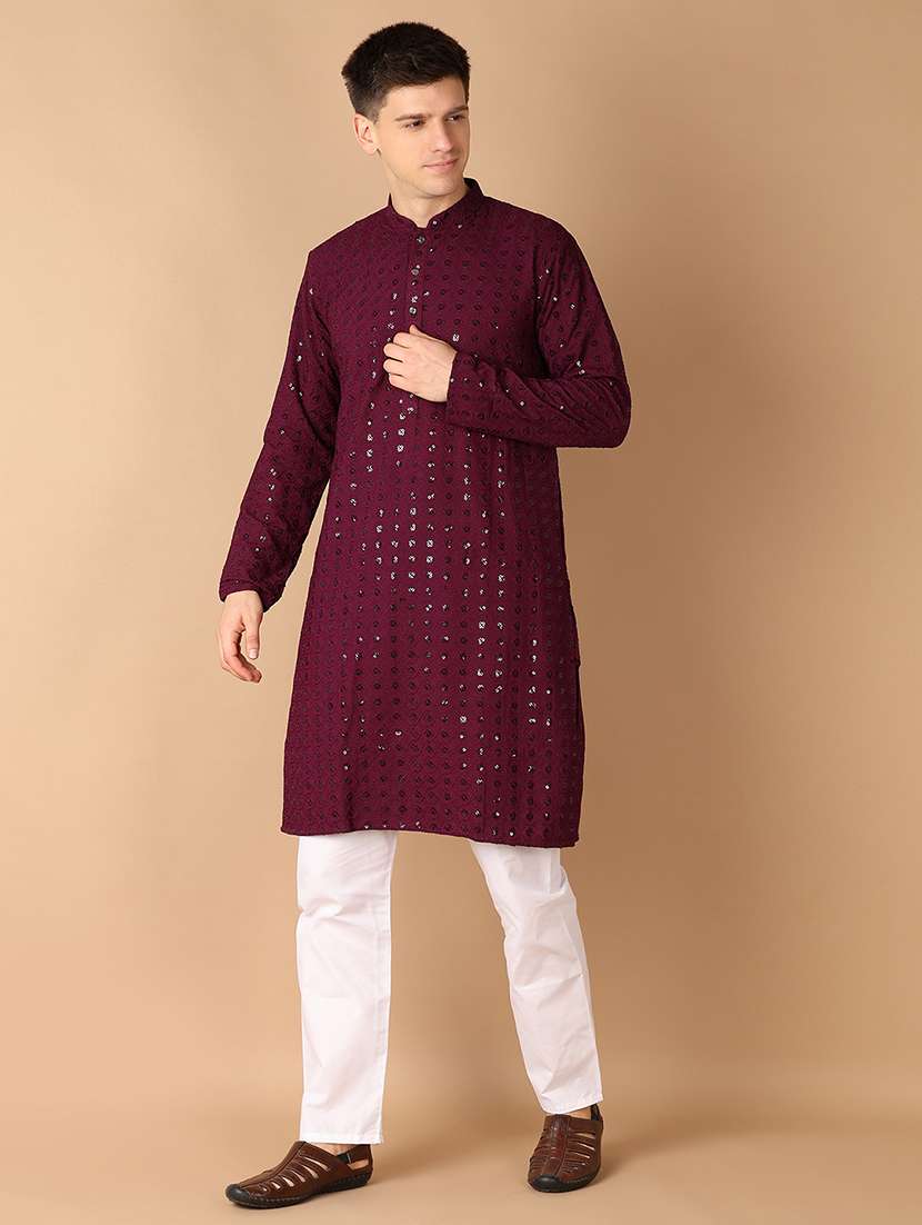 men mid rise solid ethnic pyjama  - 21703874 -  Standard Image - 4