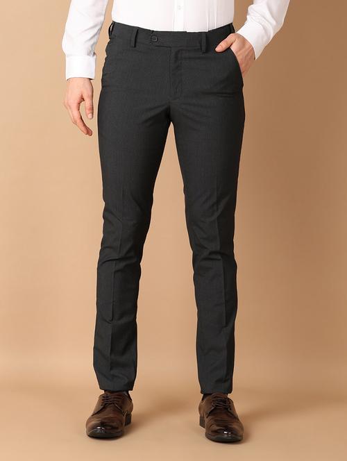 men mid rise solid flat front formal trouser - 21703875 -  Standard Image - 0