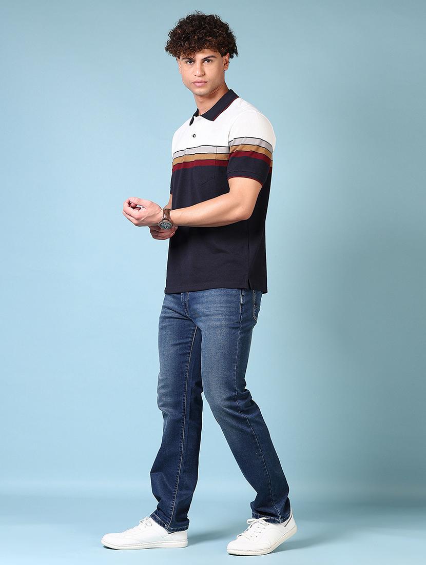 men mid rise plain straight fit jeans - 21703884 - Standard Image - 4