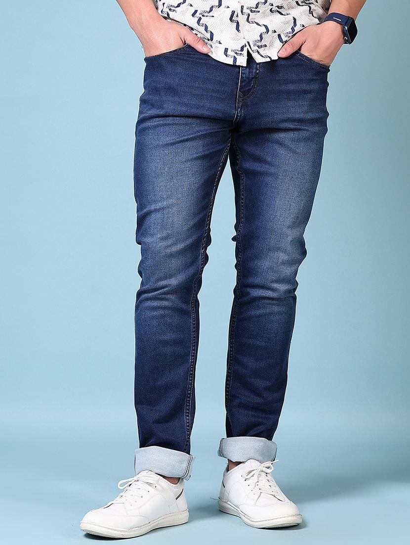 men mid rise plain slim fit jeans - 21703888 - Standard Image - 1