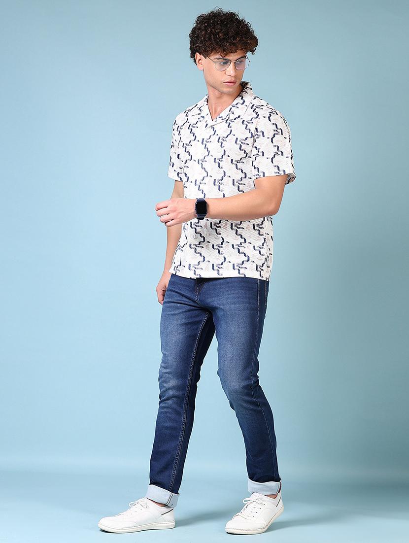 men mid rise plain slim fit jeans - 21703888 - Standard Image - 4