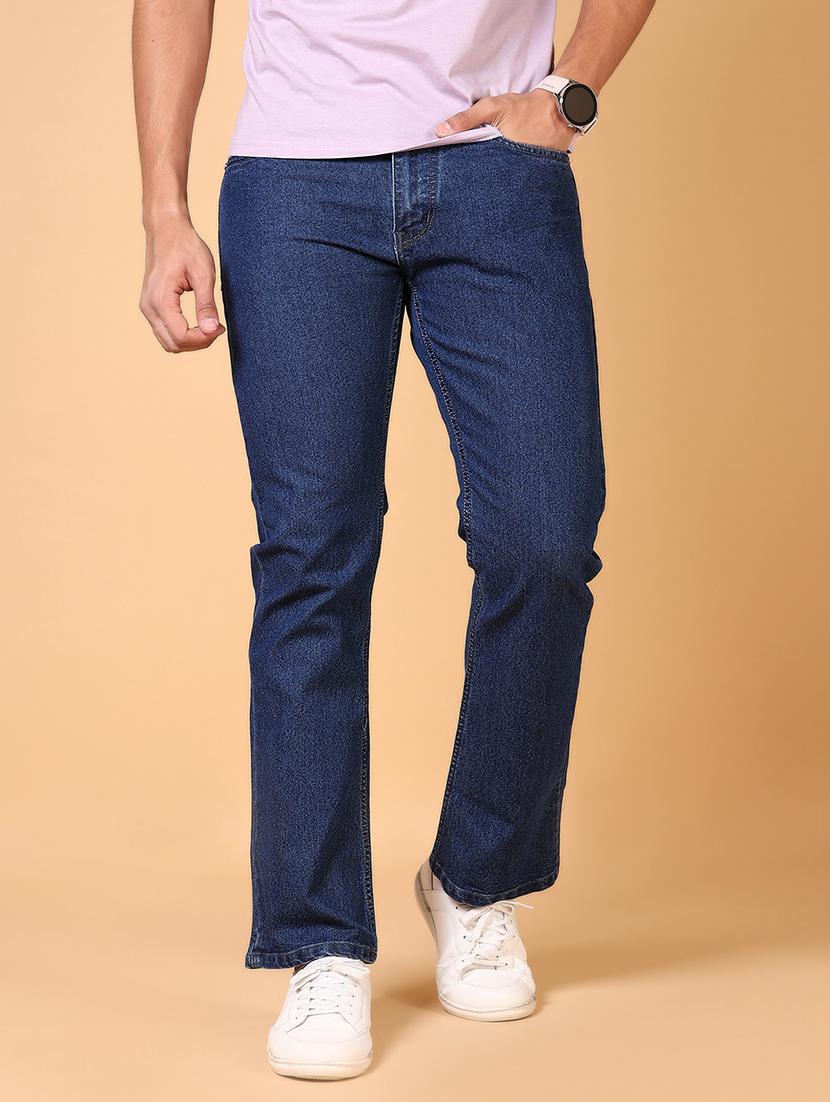 men mid rise plain bootcut jeans - 21703890 - Standard Image - 1