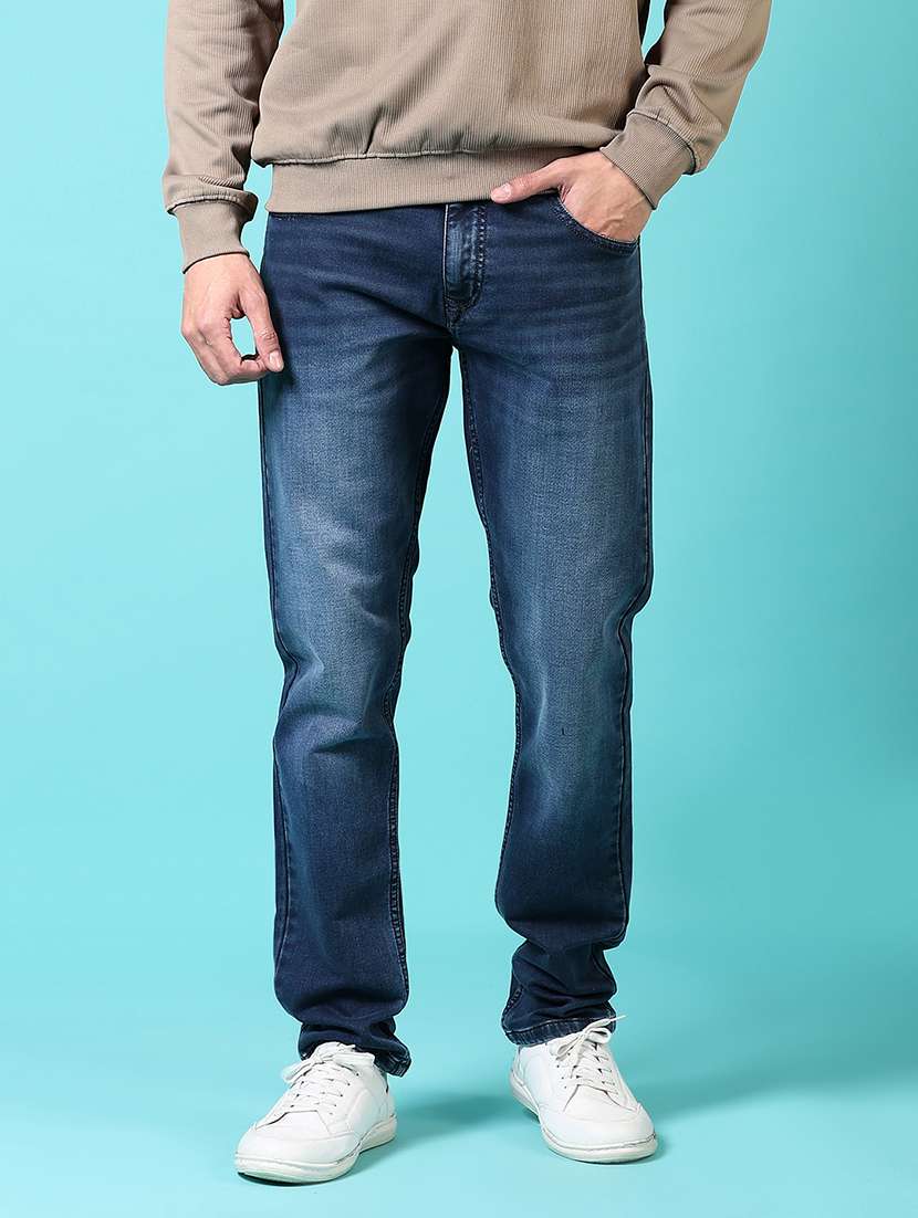 men mid rise plain jeans - 21703904 -  Standard Image - 1