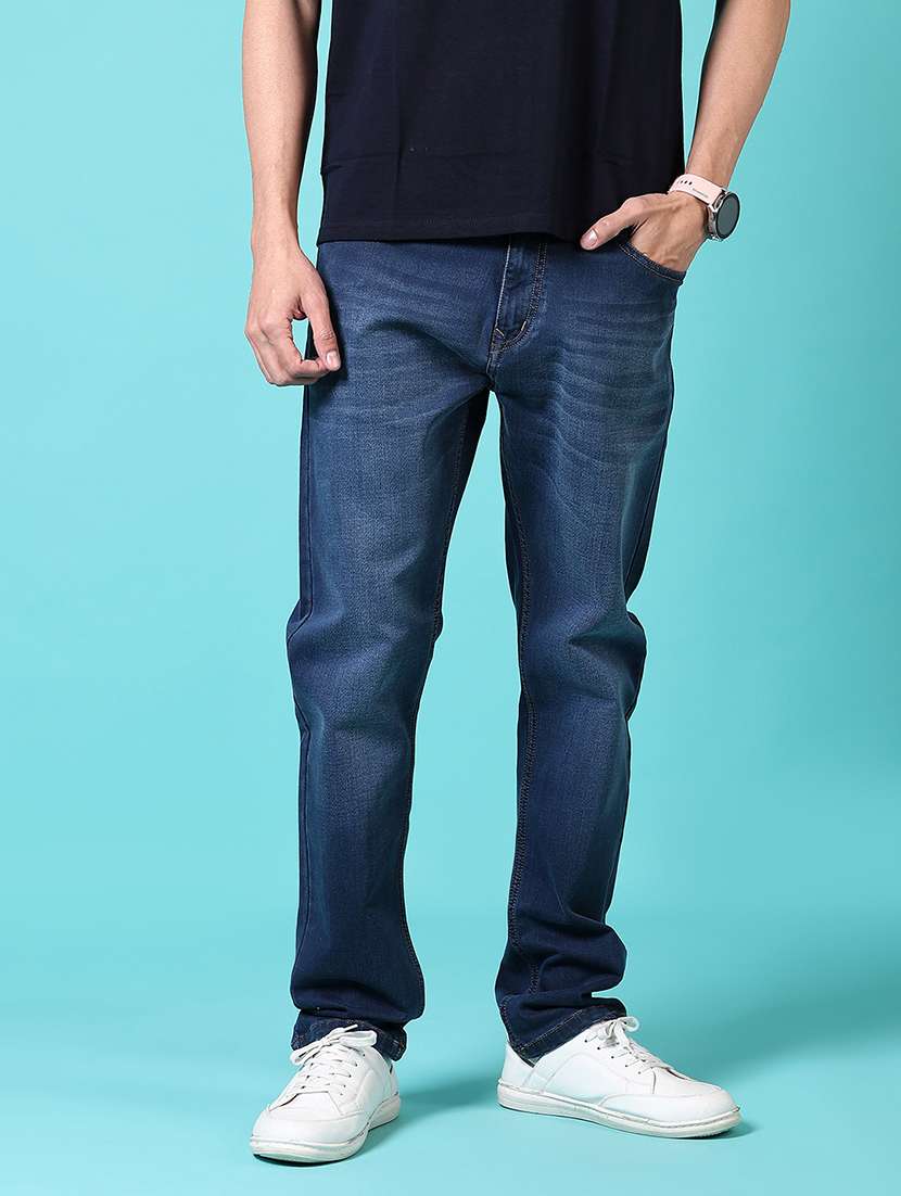 men mid rise plain jeans - 21703909 -  Standard Image - 1