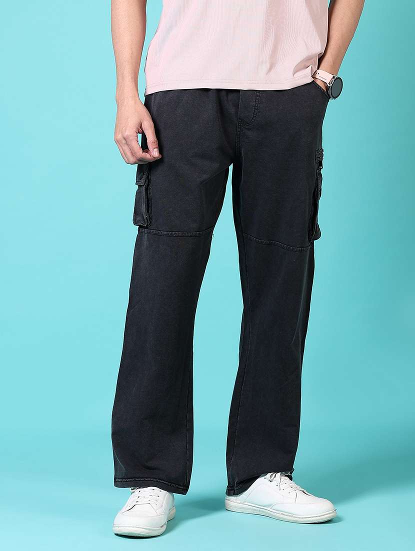 men mid rise solid cargo - 21703923 -  Standard Image - 1