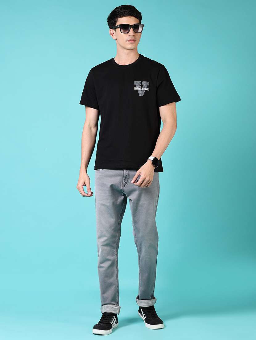 men mid rise solid slim fit jeans - 21703926 -  Standard Image - 4