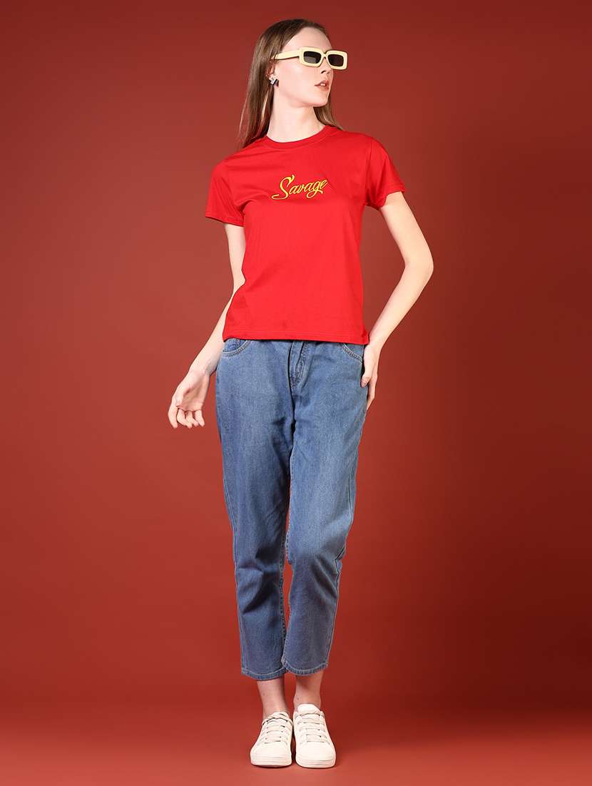 women printed short sleeves regular t-shirt - 21704104 -  Standard Image - 4