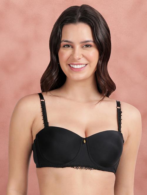 women solid balconette bra - 21704407 - Standard Image - 0