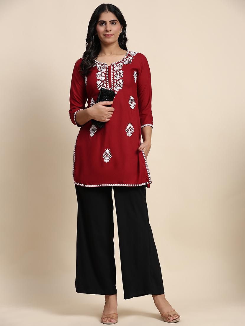 women mid rise solid straight palazzo - 21704652 - Standard Image - 4