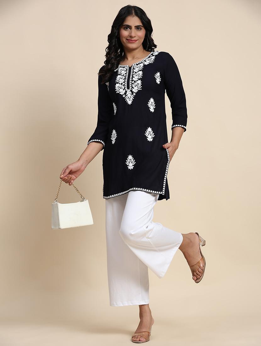 women mid rise solid straight palazzo - 21704653 - Standard Image - 4