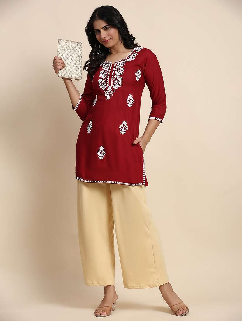 women mid rise solid straight palazzo - 21704655 -  Standard Image - 4