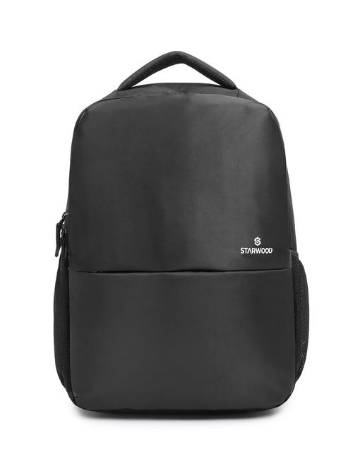 black solid adjustable strap backpack - 21704735 - Standard Image - 0
