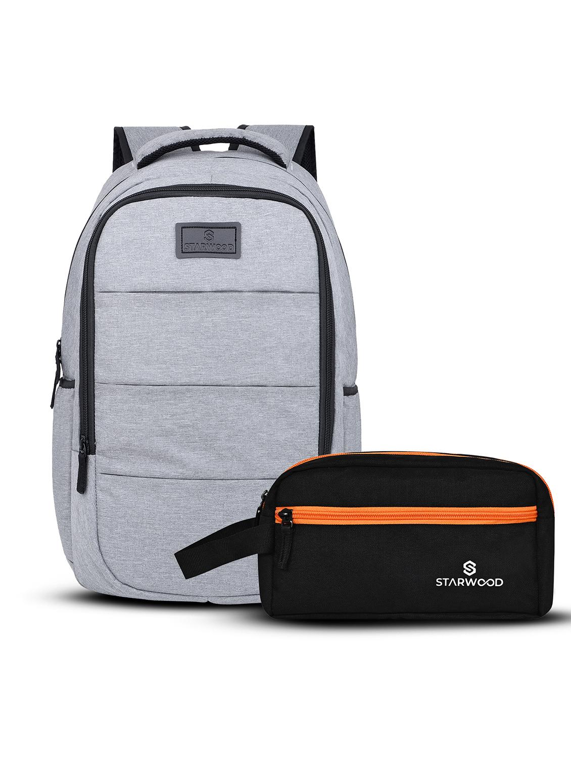 men solid adjustable strap backpack with pouch - 21704743 -  Zoom Image - 0