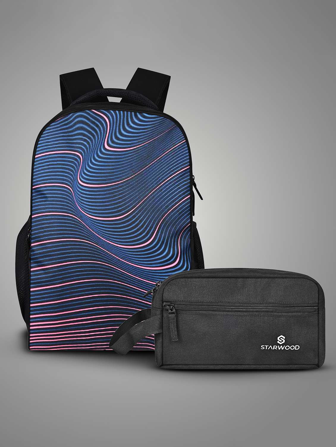 men printed adjustable strap backpack with pouch - 21704758 -  Standard Image - 1