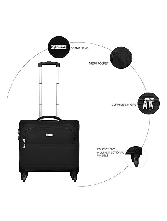 optima small cabin luggage premium overnighter cabin trolley luggage - 21704842 - Standard Image - 6